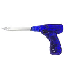 Glass Concentrate Accessory Dabber Karma Glass Ray Gun (Blue)